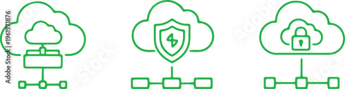 Illustration of cloud computing security and data protection concepts