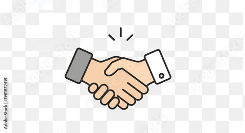 Handshake Illustration - A Symbol of Agreement and Partnership.