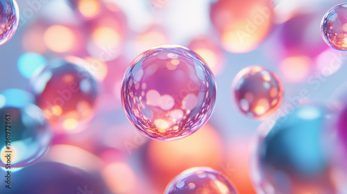 Dreamlike bubbles light spots