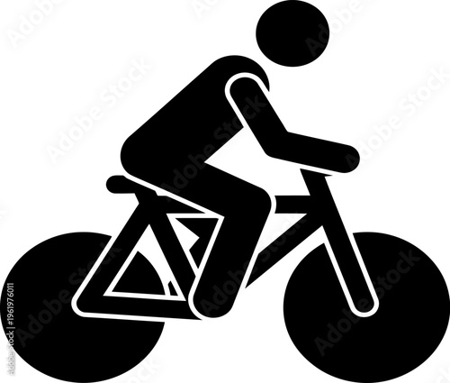 A person riding a bicycle