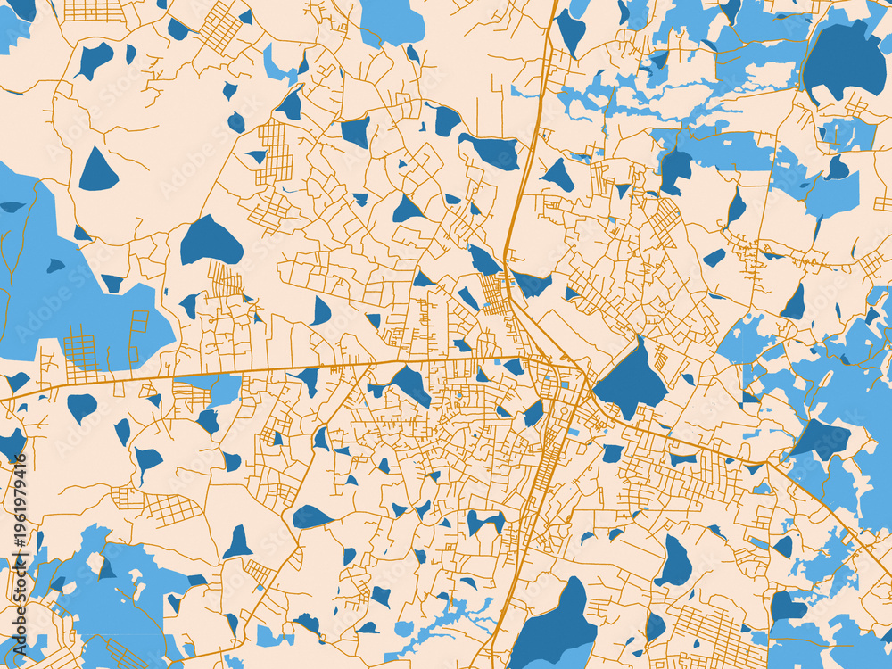 Fototapeta premium Vavuniya, Sri Lanka – city map