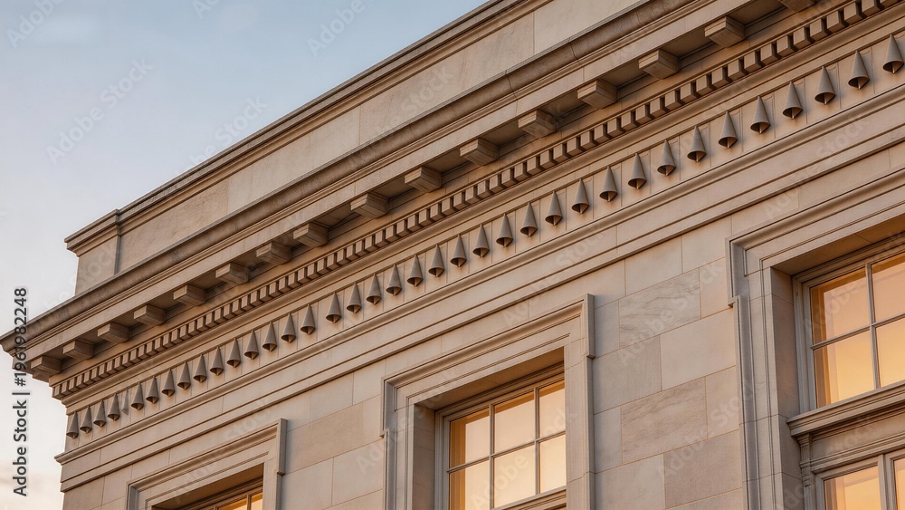 Fototapeta premium Architectural Detail of Building Facade