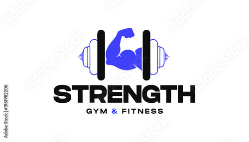 Gym, fitness logo or label. Sport, bodybuilding concept. Vector illustration .icon
