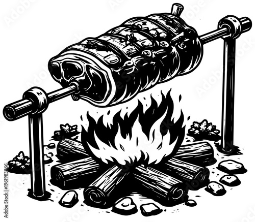 beef illustration food silhouette steak logo meat icon dinner outline meal rib barbecue prime grill roast red fresh beefsteak shape cook vector graphic background