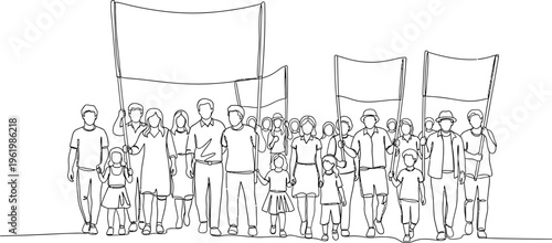 people crowd line art illustration