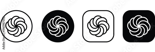 AI chatbot logo icon set, modern artificial intelligence assistant symbols collection for app branding, digital conversation technology, smart bot interface, clean isolated vector design.