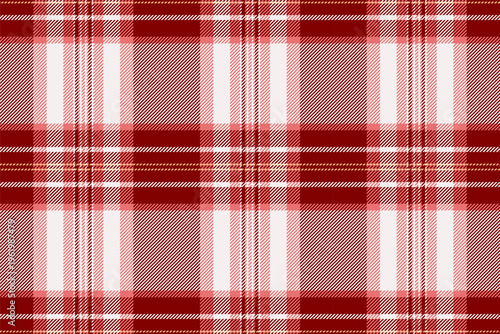 Canvas background tartan vector, down seamless texture check. Perfect textile fabric plaid pattern in white and maroon colors.