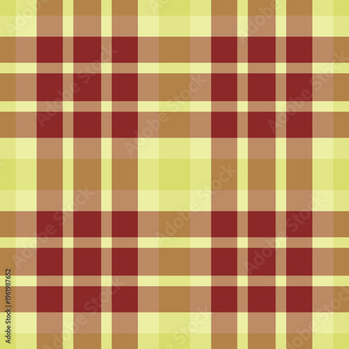 British fabric vector check, variation background texture textile. Party tartan seamless plaid pattern in orange and lime colors.