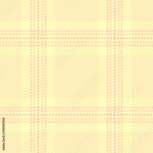 Dogtooth fabric textile pattern, tablecloth tartan seamless texture. Best background vector check plaid in light and peach puff colors.