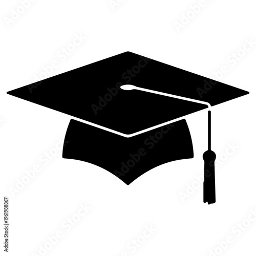 Graduation cap with tassel mortarboard academic education