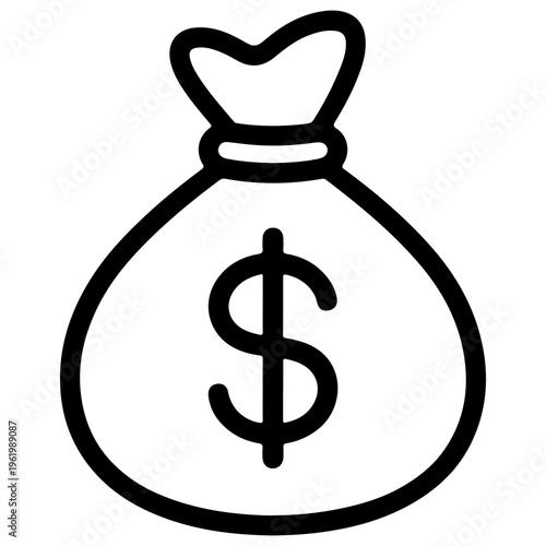 Money bag with dollar sign cash finance currency