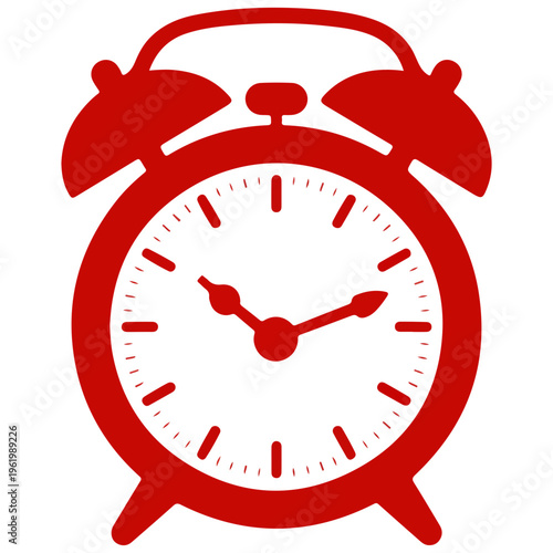 Red alarm clock time timer