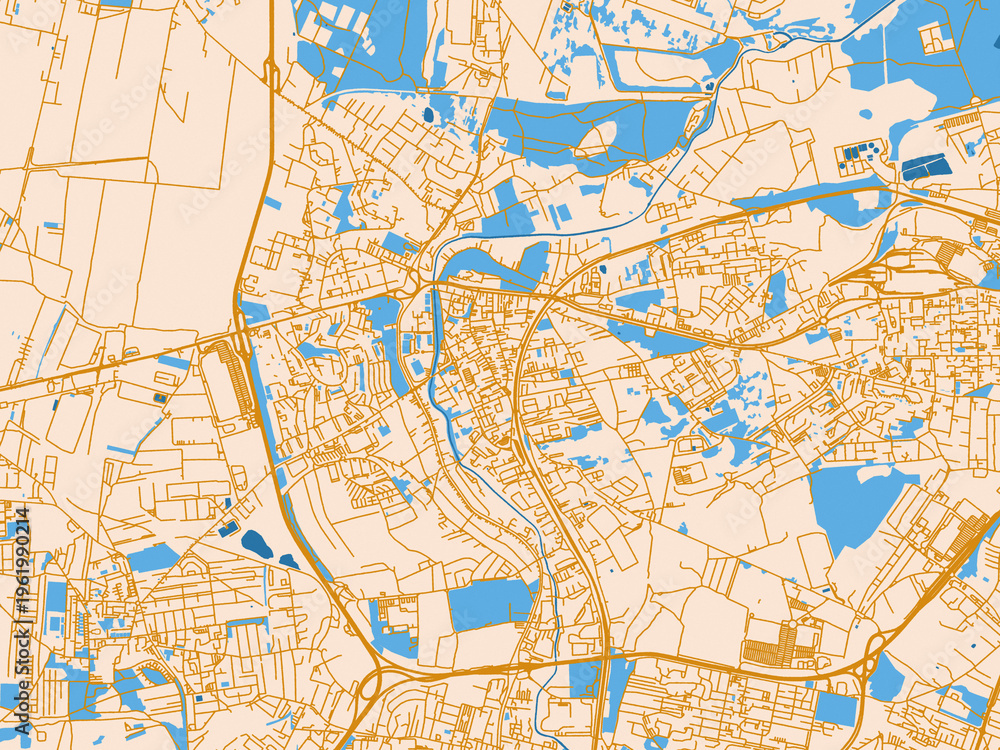 Naklejka premium Bedzin – street map, Poland