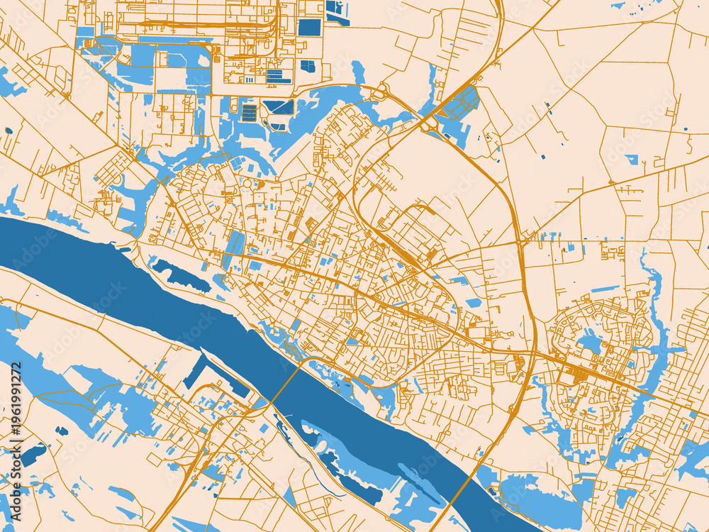 Fototapeta premium City map background — Plock, Poland