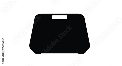 Minimalist black briefcase graphic a striking design silhouette