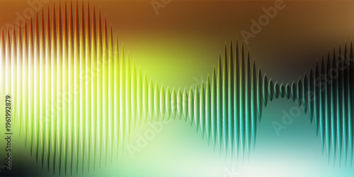 Ripple gradient background design. Modern distortion ripple glass texture effect. Abstract fractal effect ribbed glass texture with vibrant gradients smooth fluted horizontal vector eps10.