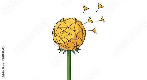 Geometric Dandelion Spreading Seeds