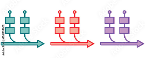 Kan ban, agile, boards, projects icon vectors in trendy flat style illustration isolated on white background.