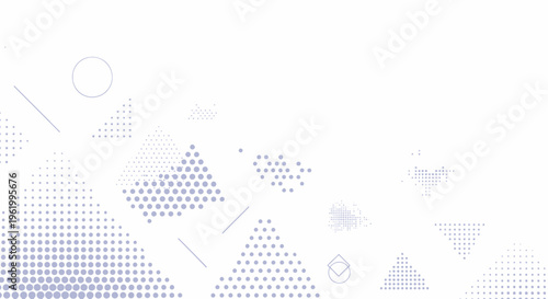 Abstract Geometric Pattern Background, Minimalist Design, Light Blue Dots and Lines