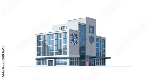 Modern Office Building Exterior, Corporate Headquarters, Business Architecture