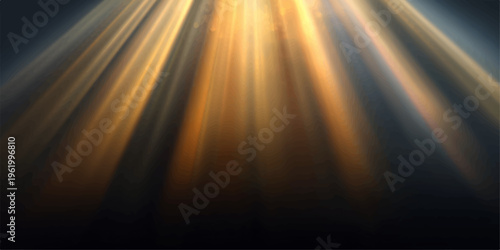 Rays of light over blue textured water with sun and sky backdrop