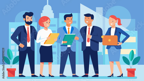 Business people, office workers, corporate team, professionals