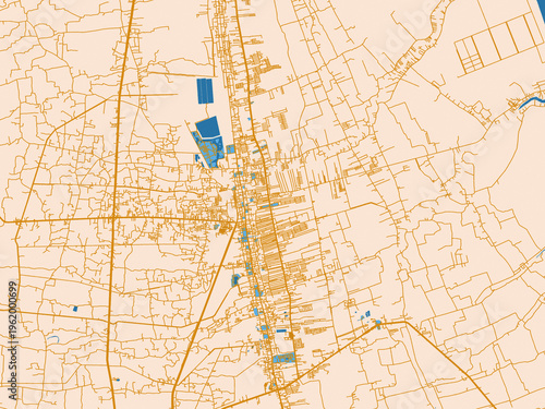 Bild auf Leinwand Nakhon Si Thammarat – street map, Thailand
