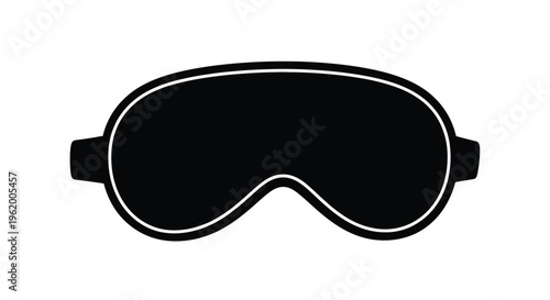 Black sleep mask graphic a simple and bold design silhouette