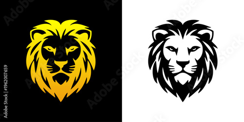 Logotipo con cabeza de león heráldico, al estilo clásico de los emblemas medievales.