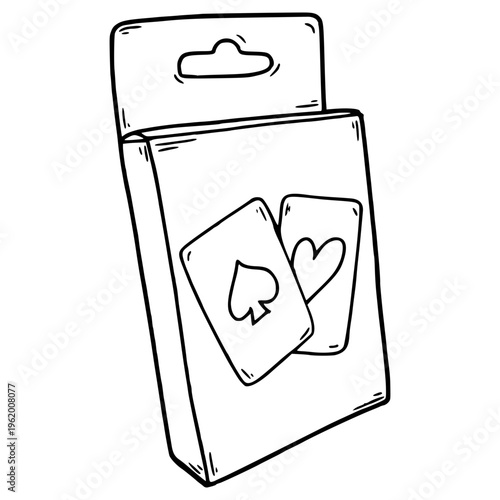 cards pack illustration hand drawn outline vector