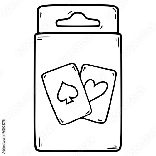 cards pack illustration hand drawn outline vector