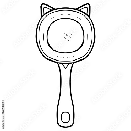 plastic sieve illustration hand drawn outline vector