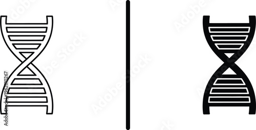 A pair of DNA double helix structures on a white background