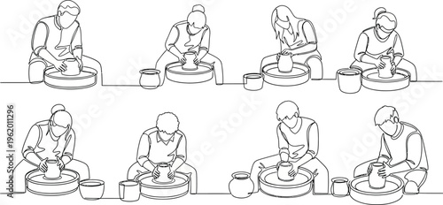 pottery making steps illustration
