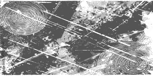 Abstract a monochrome abstract art piece. featuring geometric shapes and textures, evokes a sense of both chaos and order, inviting viewers to explore its intricate depths.