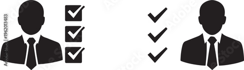 Approved candidate icon set showing verified selection, hiring success, and recruitment approval concept.
