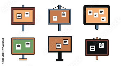 Bulletin Board Line art vector abstract graphic design
