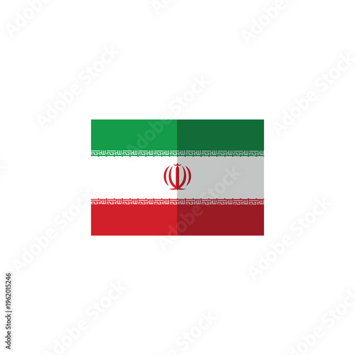 Iran flag vector design illustration