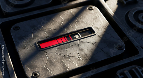 Closeup of a fuel gauge.