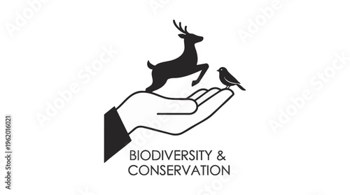 Biodiversity and Conservation Concept with Human Hand Holding Nature