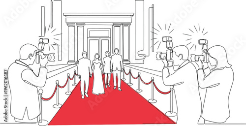 red carpet event with paparazzi