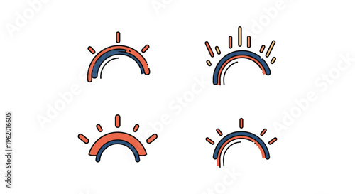 Aurora Energy Pulse Line art simple abstract minimal vector