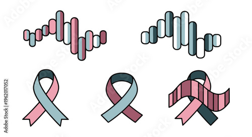 Aurora Plasma Ribbon Line art creative pattern abstract vector