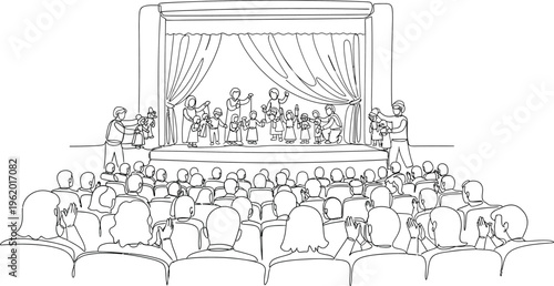 concert audience listening to musicians on stage