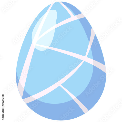 Abstract Blue Easter Egg Illustration