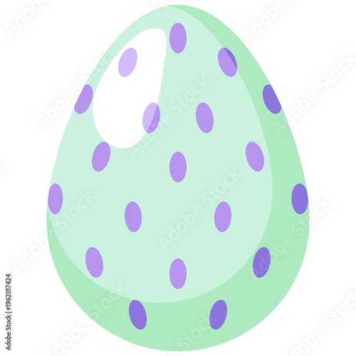 Polka Dot Easter Egg Illustration
