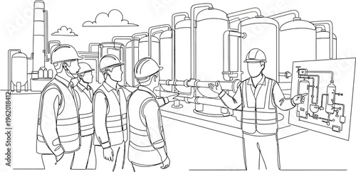 workers in factory, industrial scene