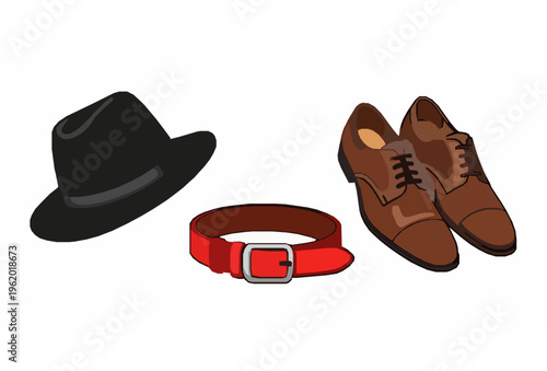 Collection of isolated accessory icons vector set with stylish fashion and personal items illustrations