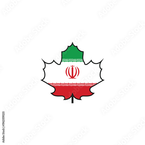 Iran flag vector design illustration