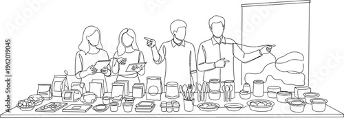 last supper illustration, line art style